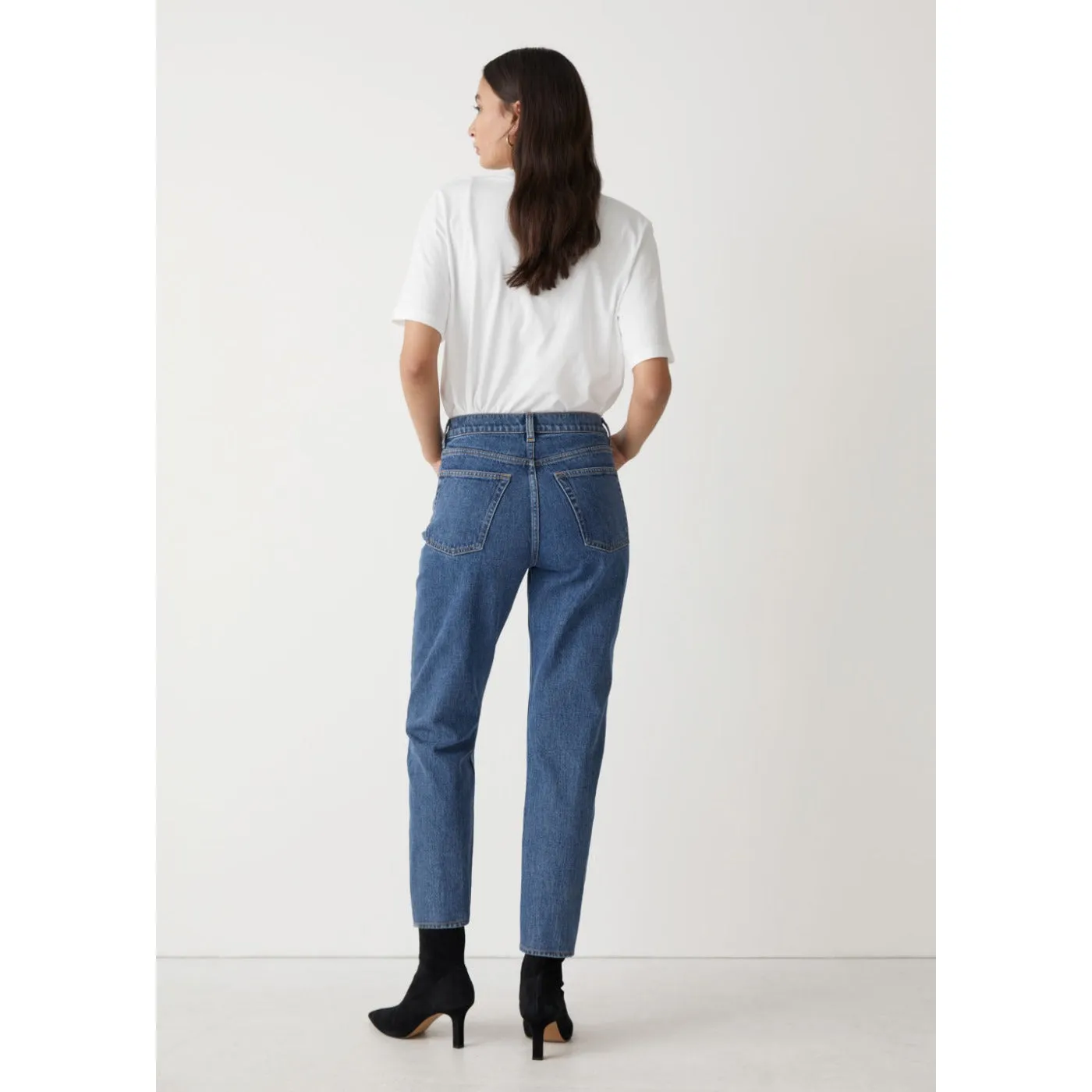 &OS High Waist Blue Cut Jeans