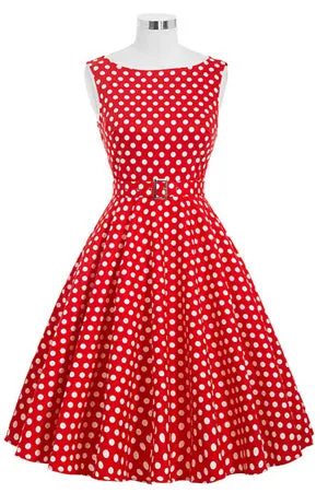 Belle Poque 2017 Summer Women Dress Cotton Sleeveless Belt Polka Dot Floral Print Vintage 50s Rockabilly Dresses Vestidos Mujer