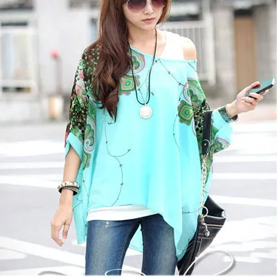 Blusas Women Blouses 2017 New Fashion Womens Casual Chiffon Blouse Summer Style 4XL 5XL 6XL Plus Size Women Chiffon Shirts Tops