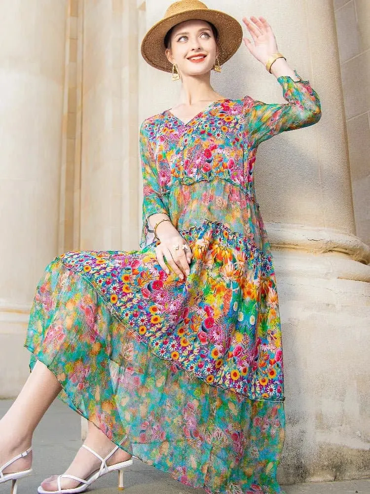 Boho Vintage Dresses Silk Summer Beach Wear That Is Sure To Get Noticed