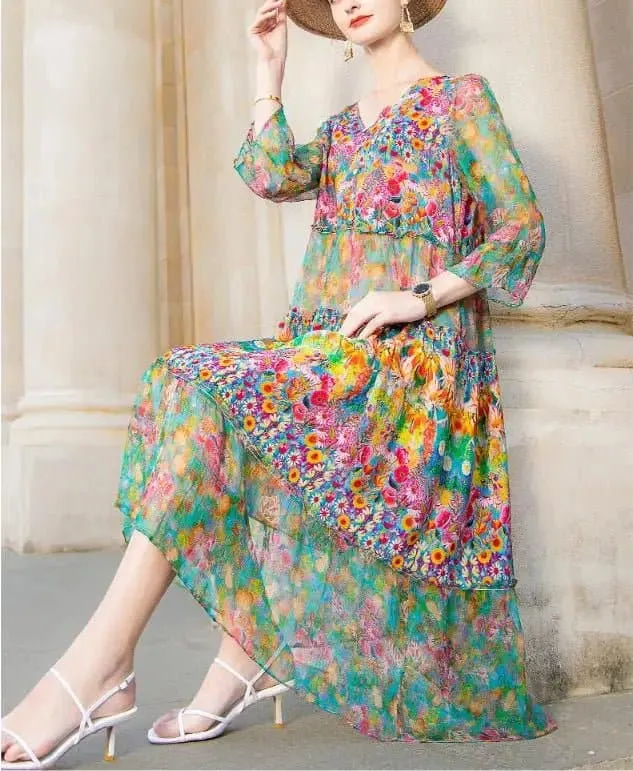 Boho Vintage Dresses Silk Summer Beach Wear That Is Sure To Get Noticed