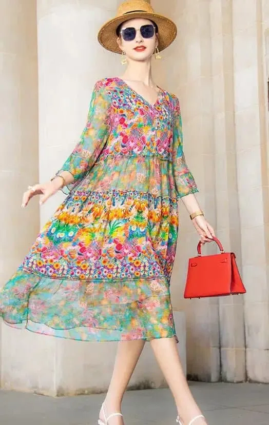 Boho Vintage Dresses Silk Summer Beach Wear That Is Sure To Get Noticed