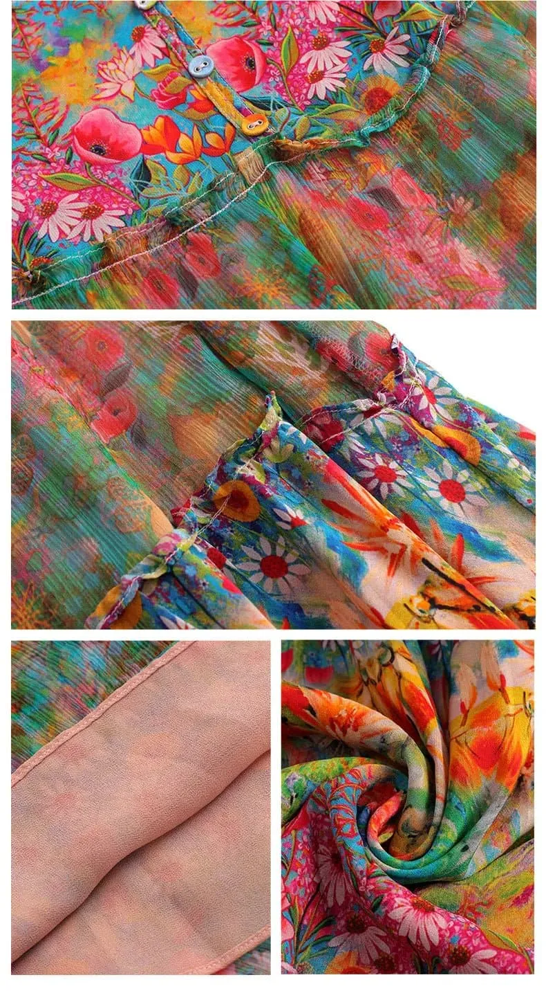 Boho Vintage Dresses Silk Summer Beach Wear That Is Sure To Get Noticed