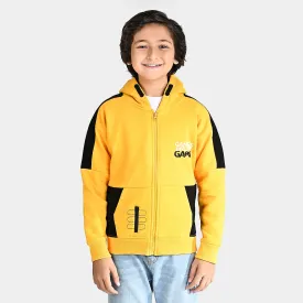 Boys Fleece Jacket Gamers Gonna Game-Citrus