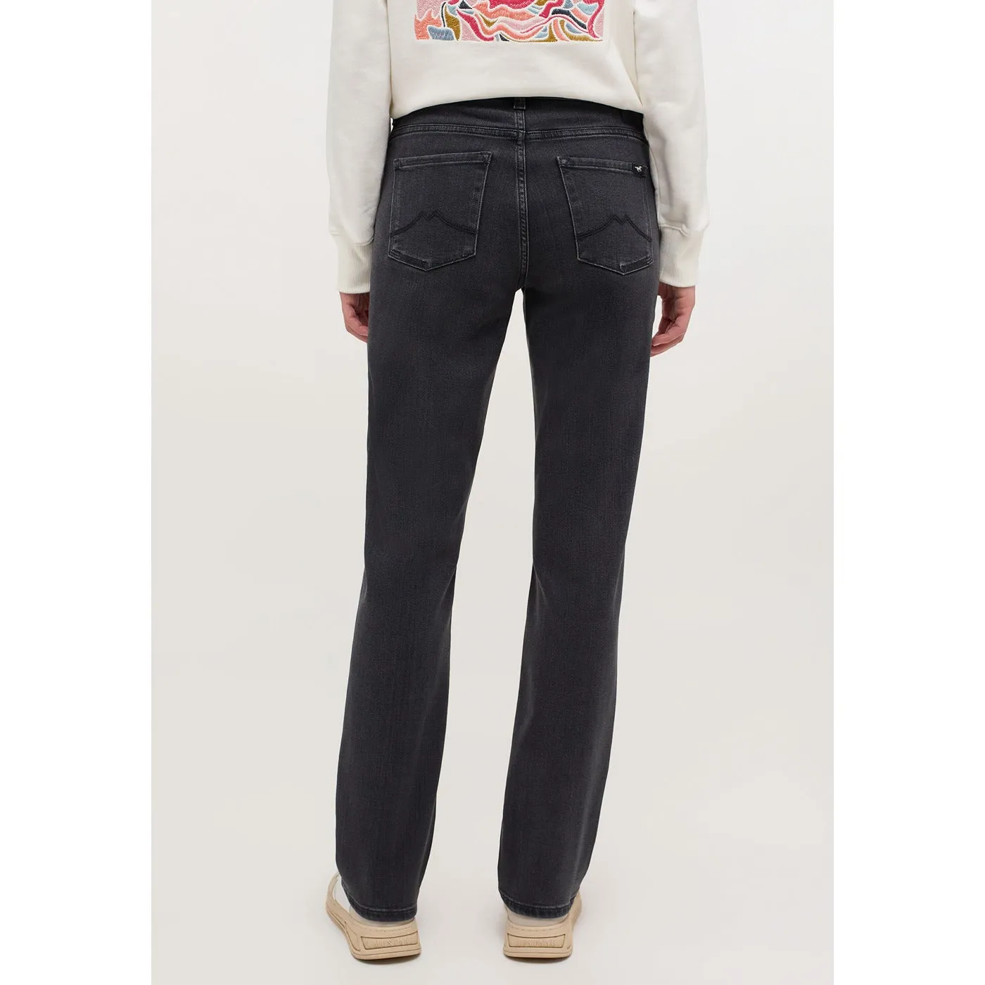 Charcoal Mid Rise Relaxed Jeans