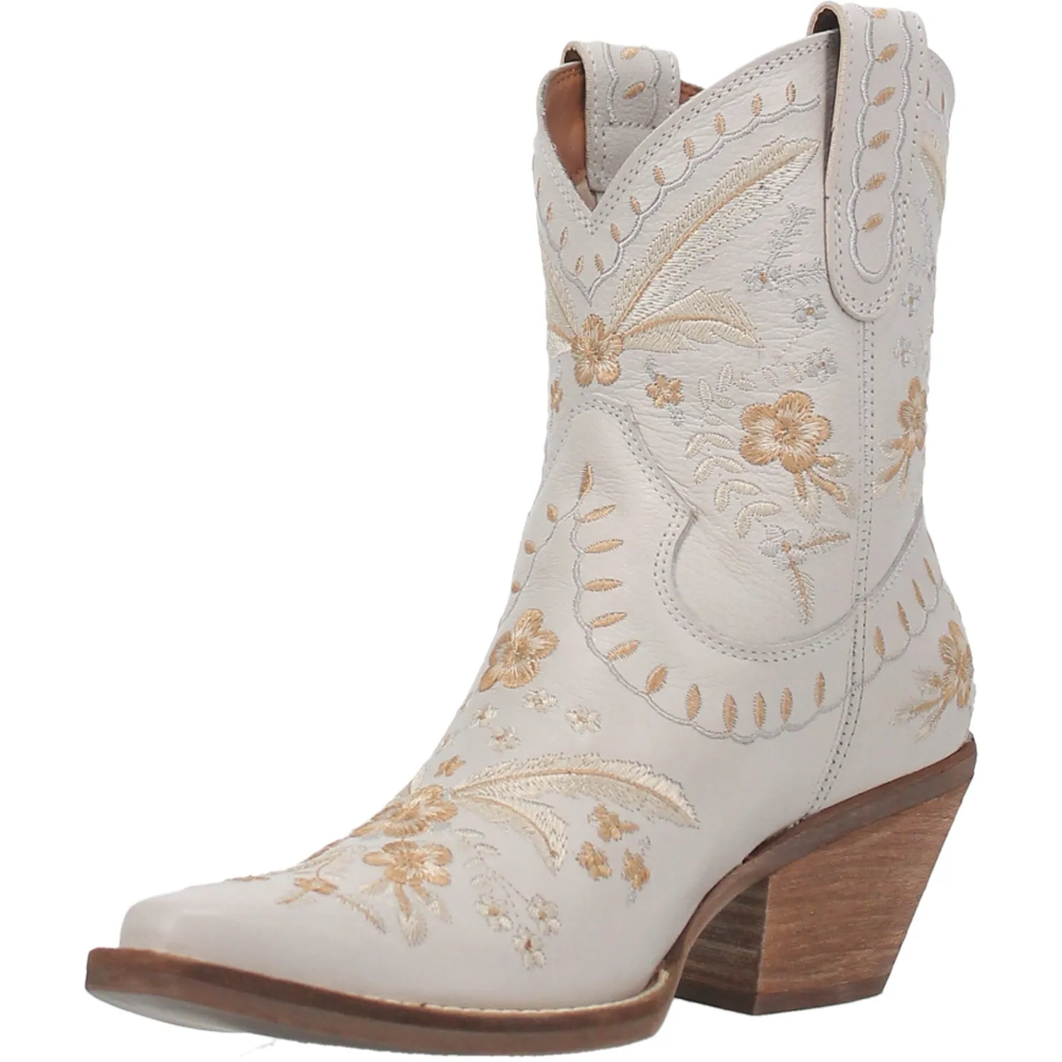 Dingo Womens Primrose Cowboy Boots Leather White