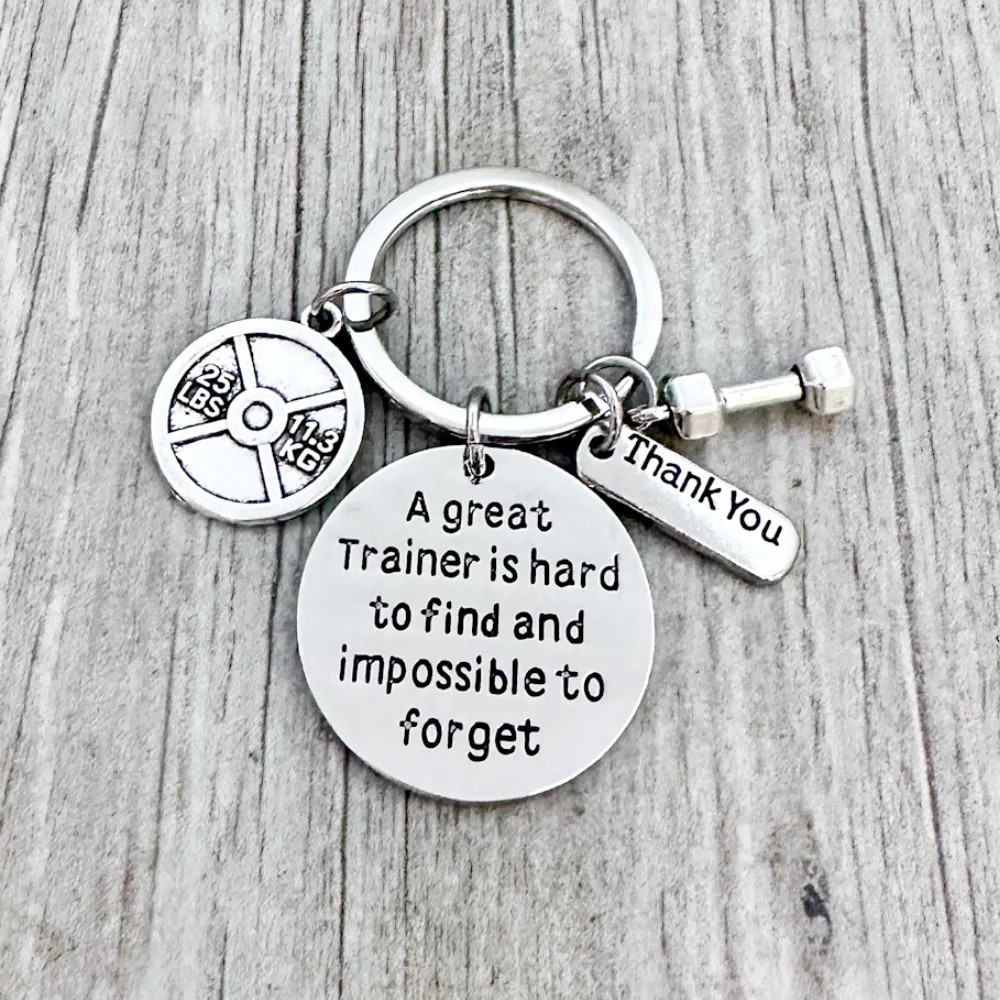 Fitness Trainer Keychain - Great Trainer Is Hard to Find