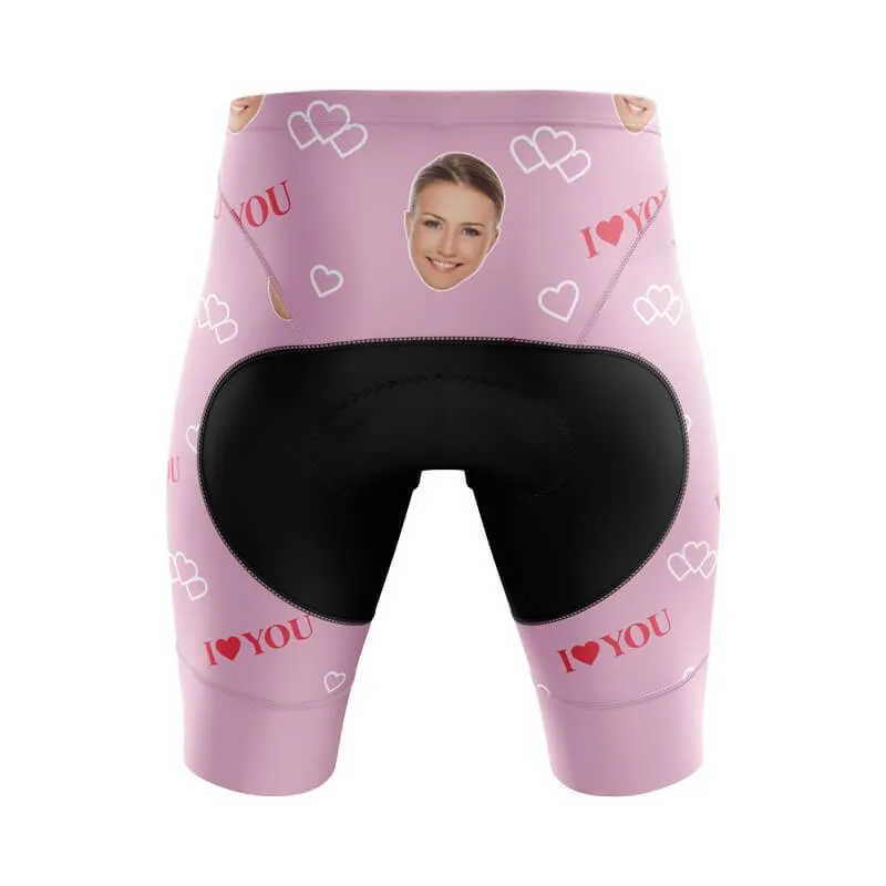 I love you Custom Face Shorts (Pink)