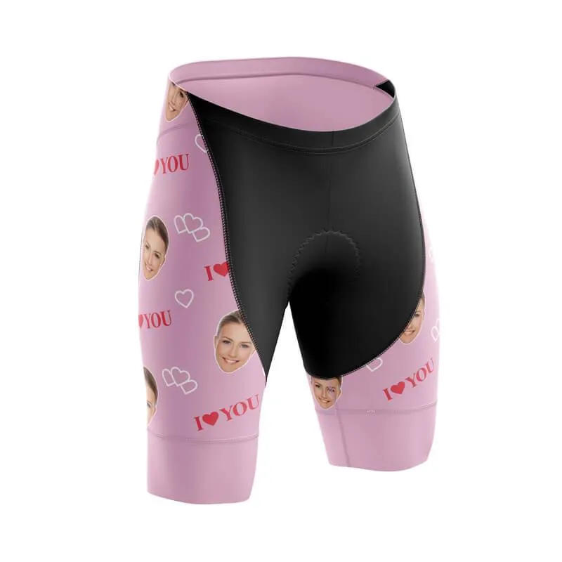 I love you Custom Face Shorts (Pink)