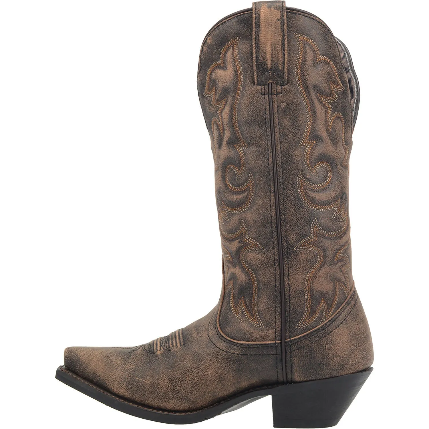 Laredo Womens Access Cowboy Boots Leather Black/Tan