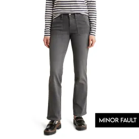 (Minor Fault) Grey Straight Utility Jeans