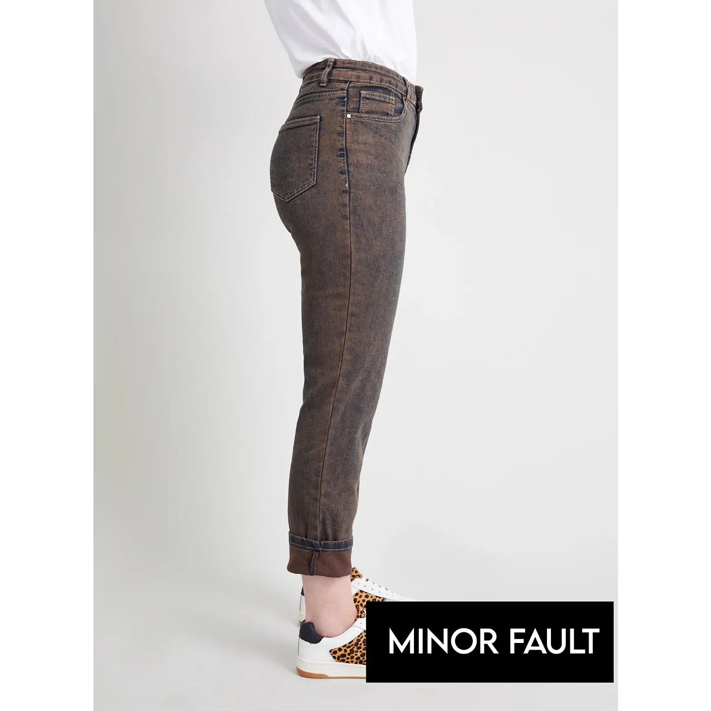 Minor Fault Rustic Brown Girlfriend Jeans