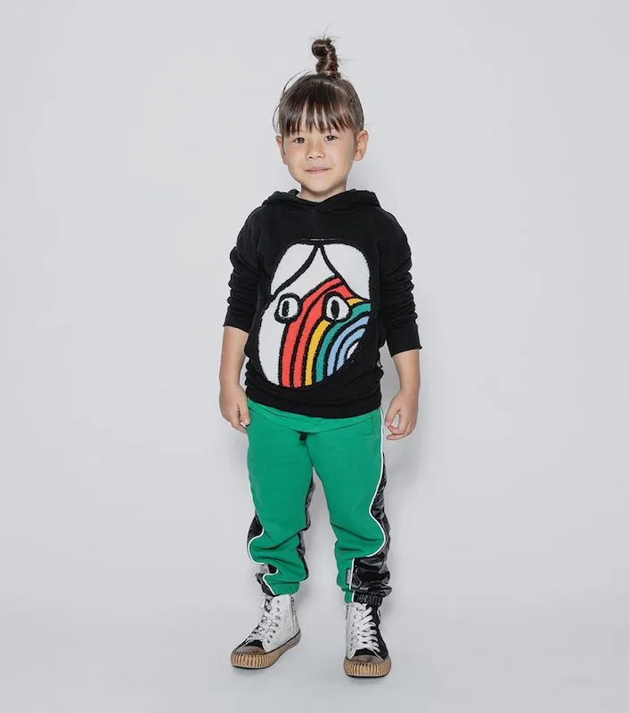 NUNUNU Rainbow Dude Patch Hoodie Black