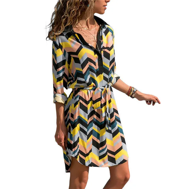 Summer Chiffon Boho Beach Dresses Women Casual