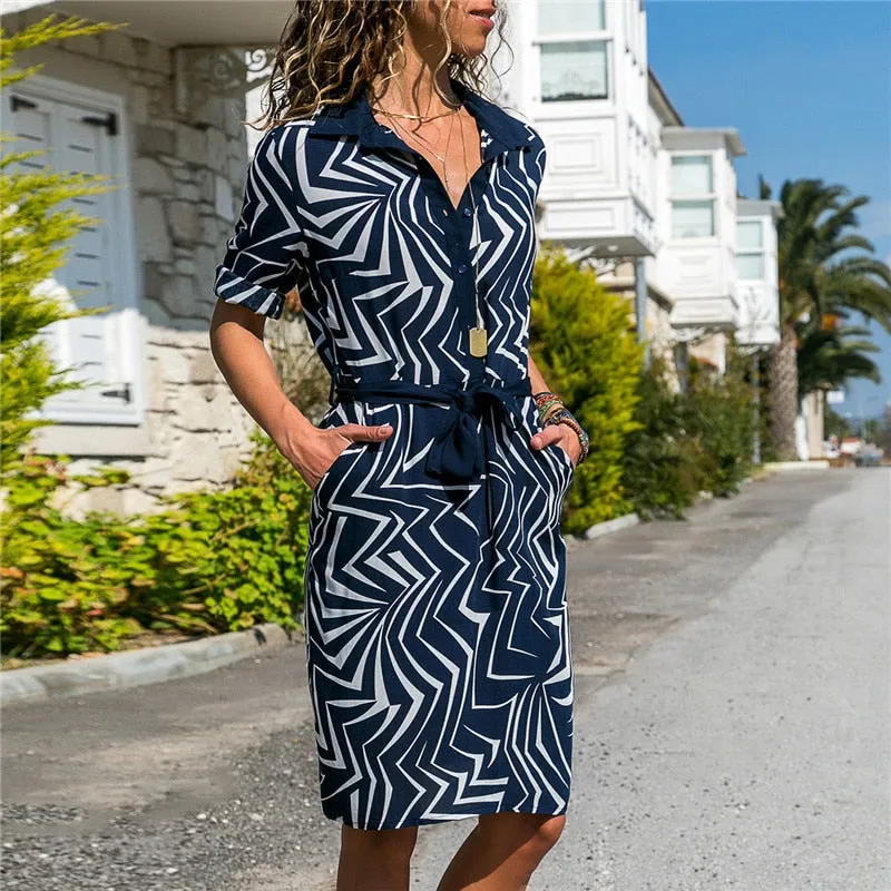 Summer Chiffon Boho Beach Dresses Women Casual