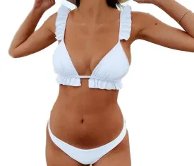 Triangle Ruffle Bikini Set