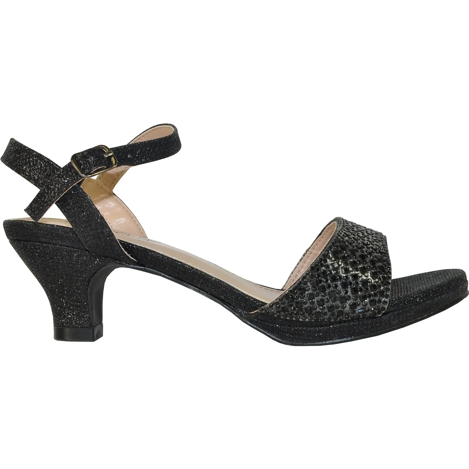 VANGELO Women Sandal ANGEL-10 Heel Party Prom & Wedding Sandal Black