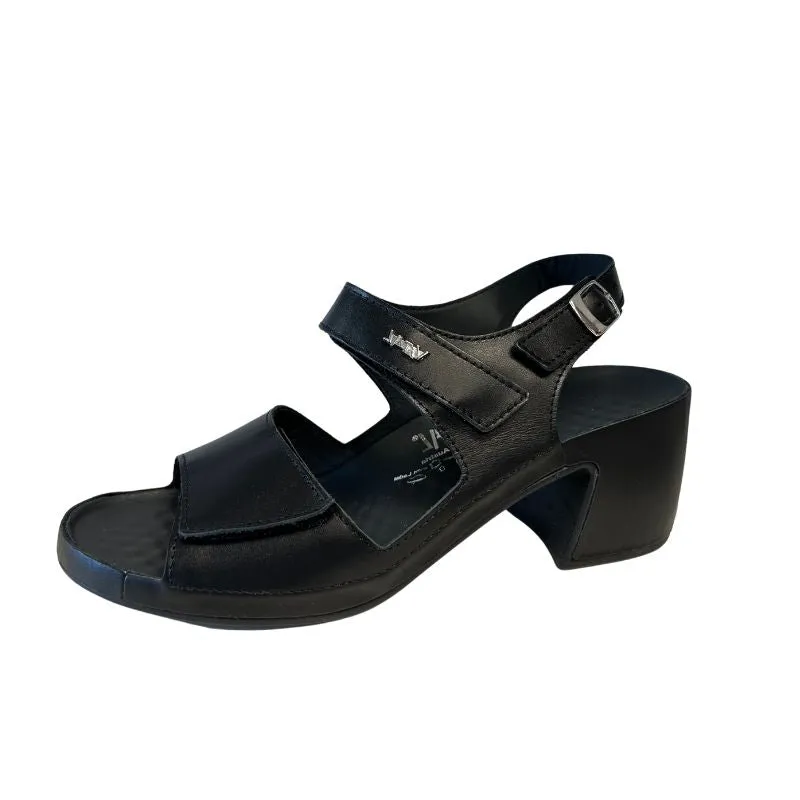 Vital Cara Nappa Black Women's Block Heel Sandals