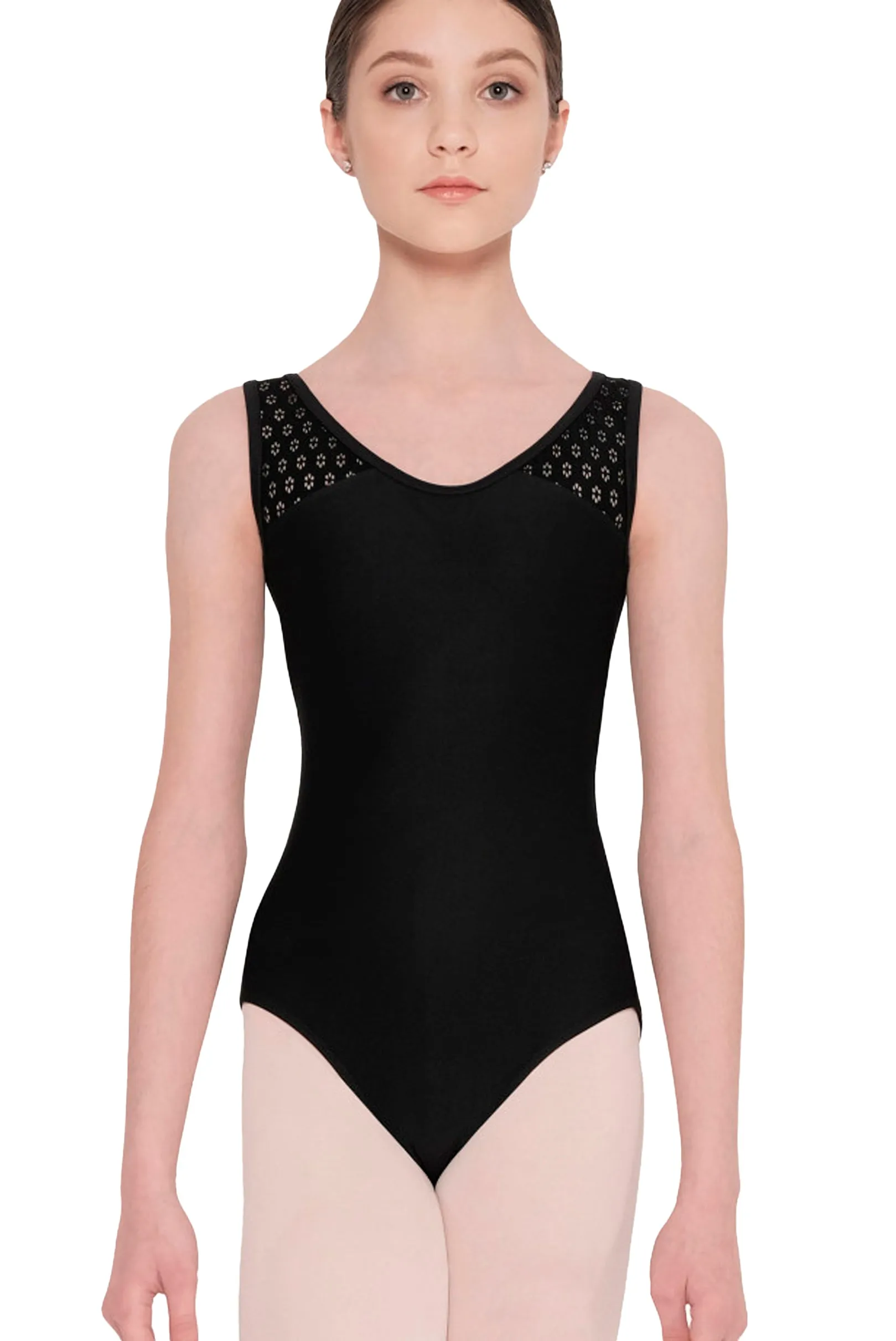 WEAR MOI AMALTEA WOMEN MICROFIBER YOKE TANK LEOTARD