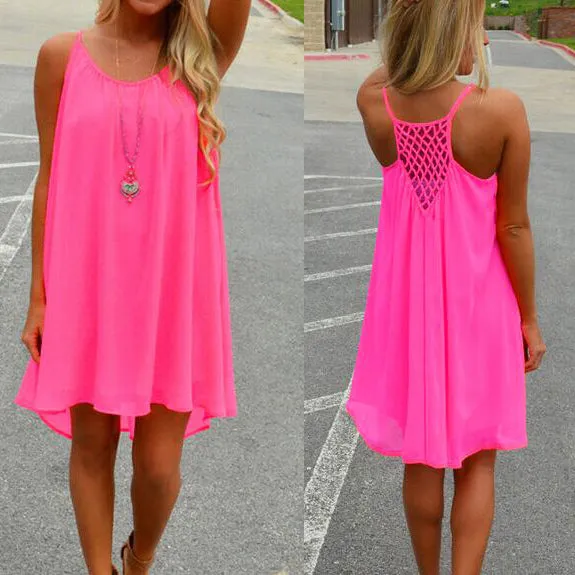 Women beach dress fluorescence