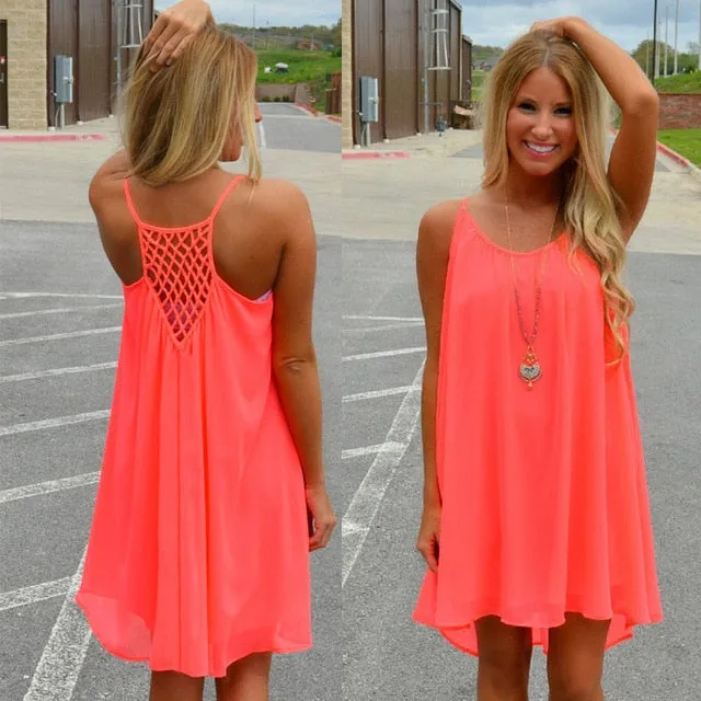 Women beach dress fluorescence