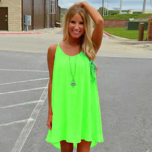 Women beach dress fluorescence