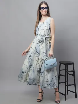 Women Blue Printed A-Line Dresses