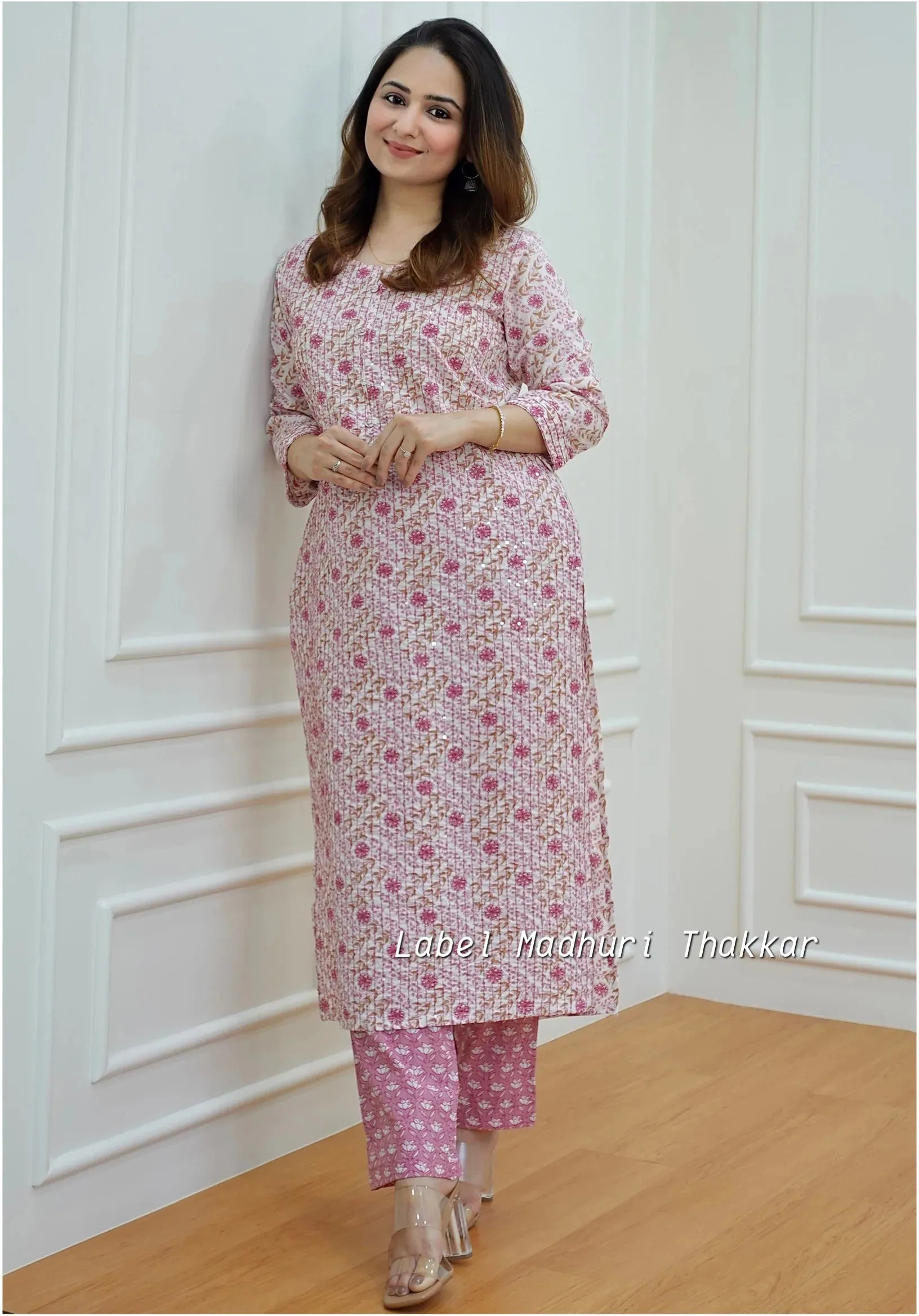 Women Party Wear Printed Rayon Kurta With Pant Set