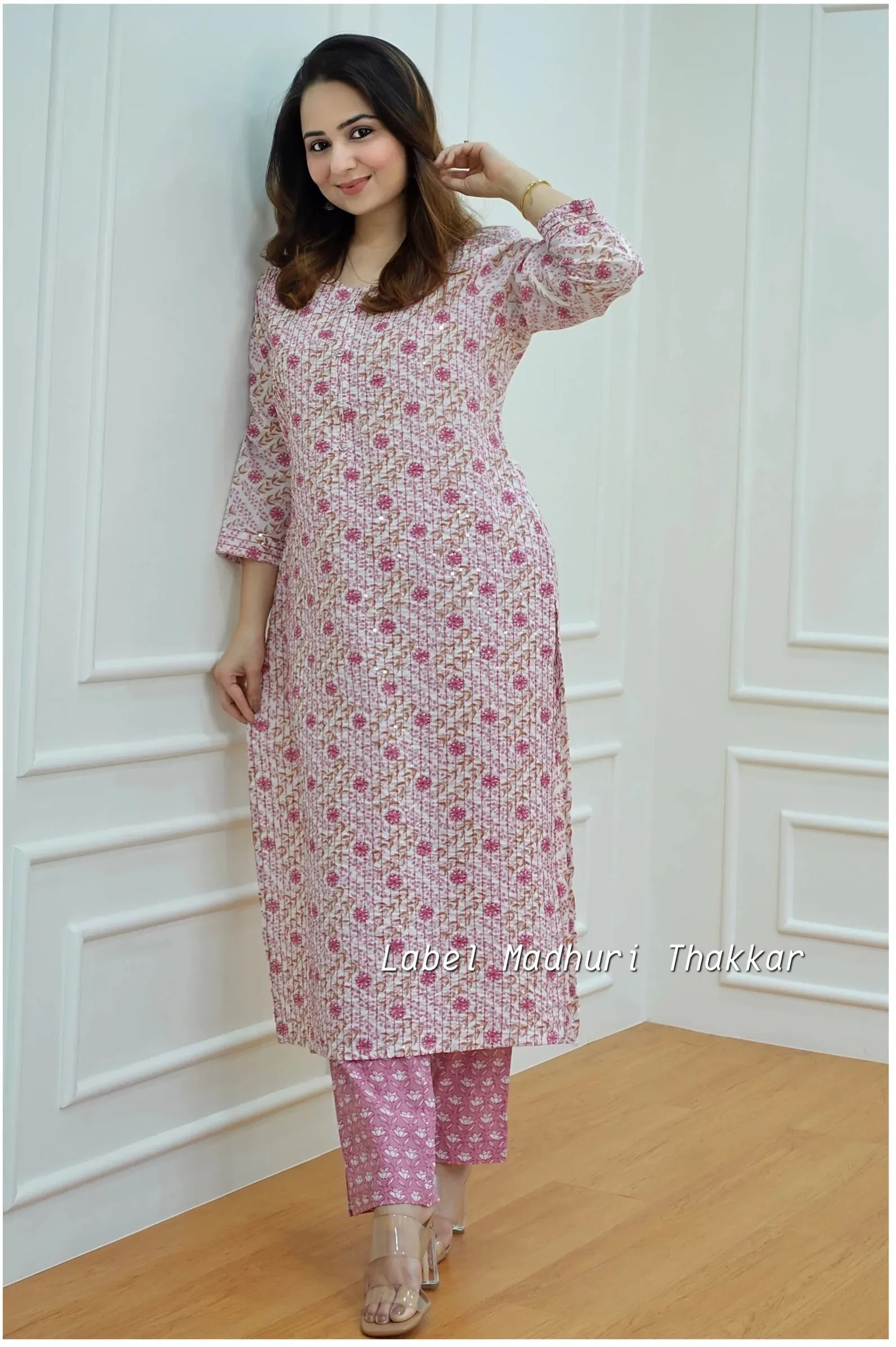 Women Party Wear Printed Rayon Kurta With Pant Set