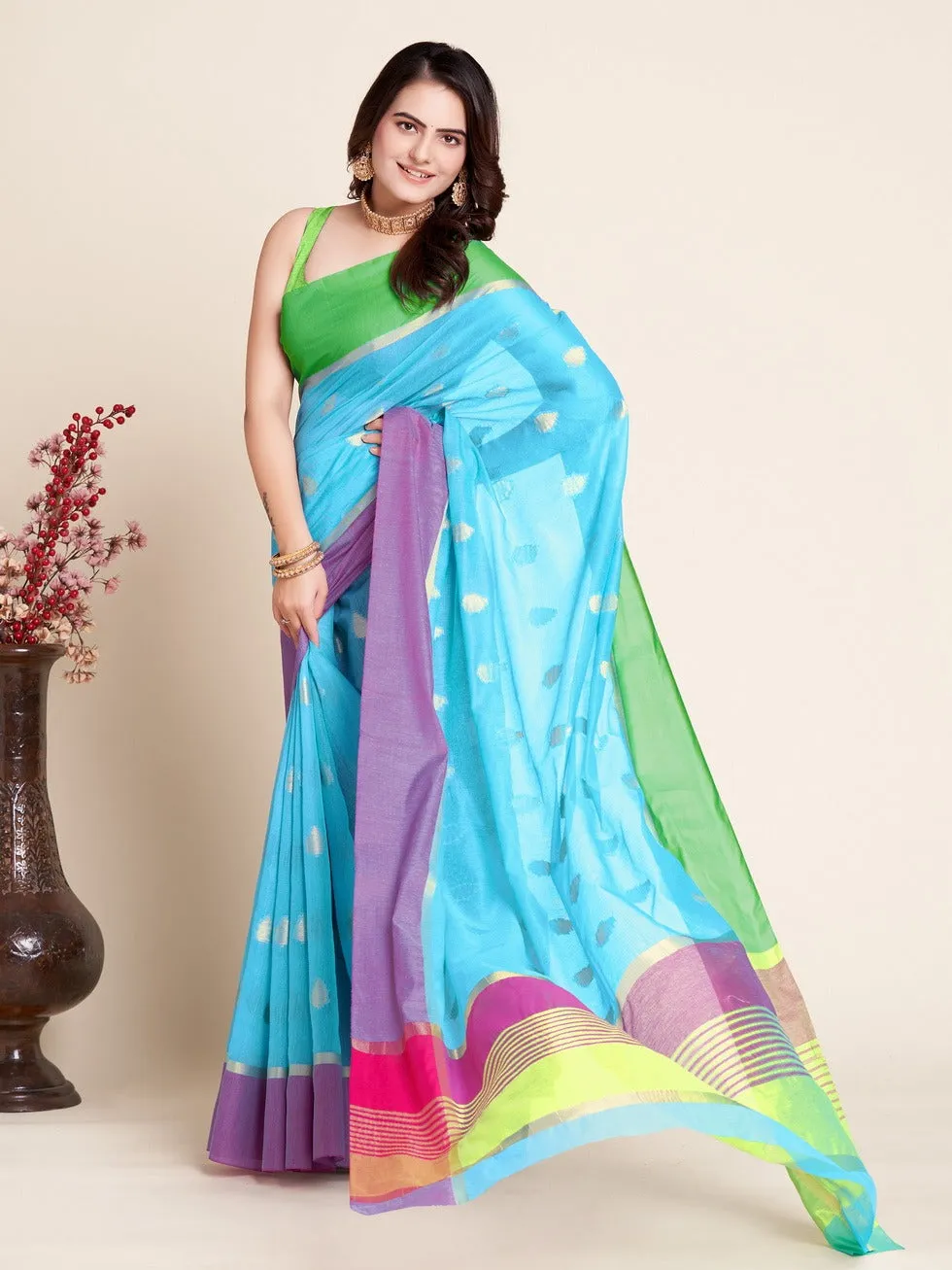 Women Party Wear Soft Silk Saree with Un-Stitched Blouse