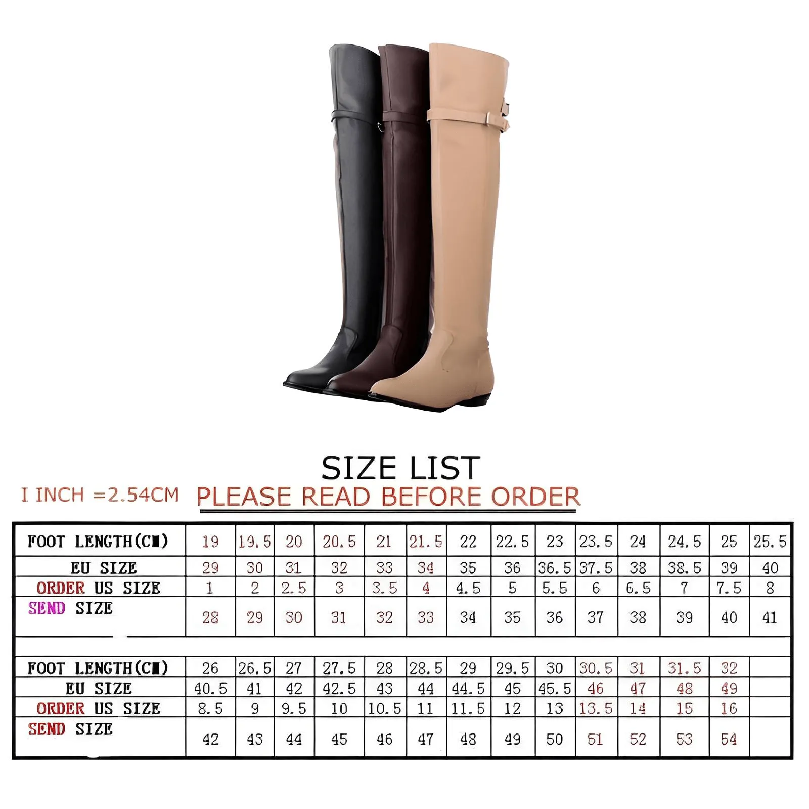 Women's Flat Heel Over The Knee Boots