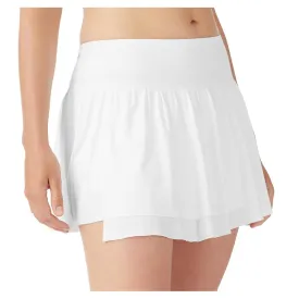 Women's Whiteline Asymmetrical Tennis Skort White