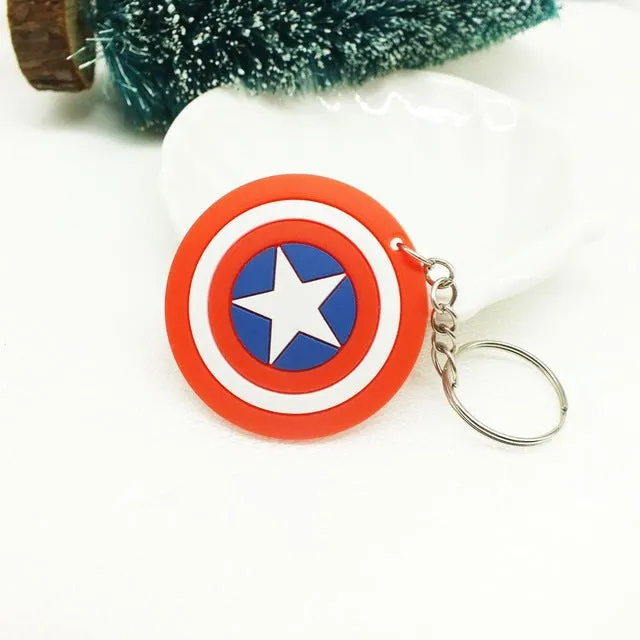 Zoeber Anime Cartoon PVC Keychain cute bunny captain Marvel owl KT Key Cover For Women  key chain keyring bag phone straps chain